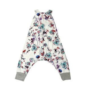 Handmade Floral Print Harem Overalls Size 4/5